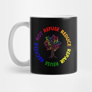 Refuse Reduce Repair Reuse Recycle Rot - Rainbow Tree Mug